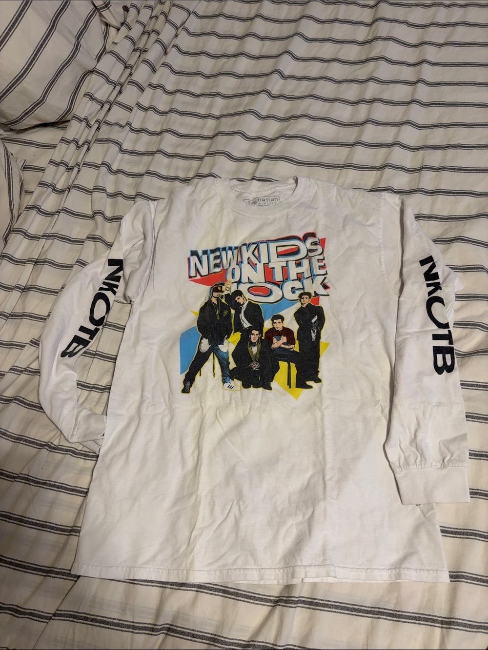 New Kids On The Block Vintage Tour White Long Sleeve Tee